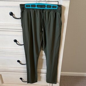 Zyia Olive Green Ankle Tech Joggers